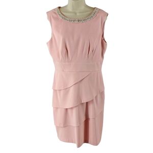 Connected Apparel Elegant Pink Sleeveless Dress